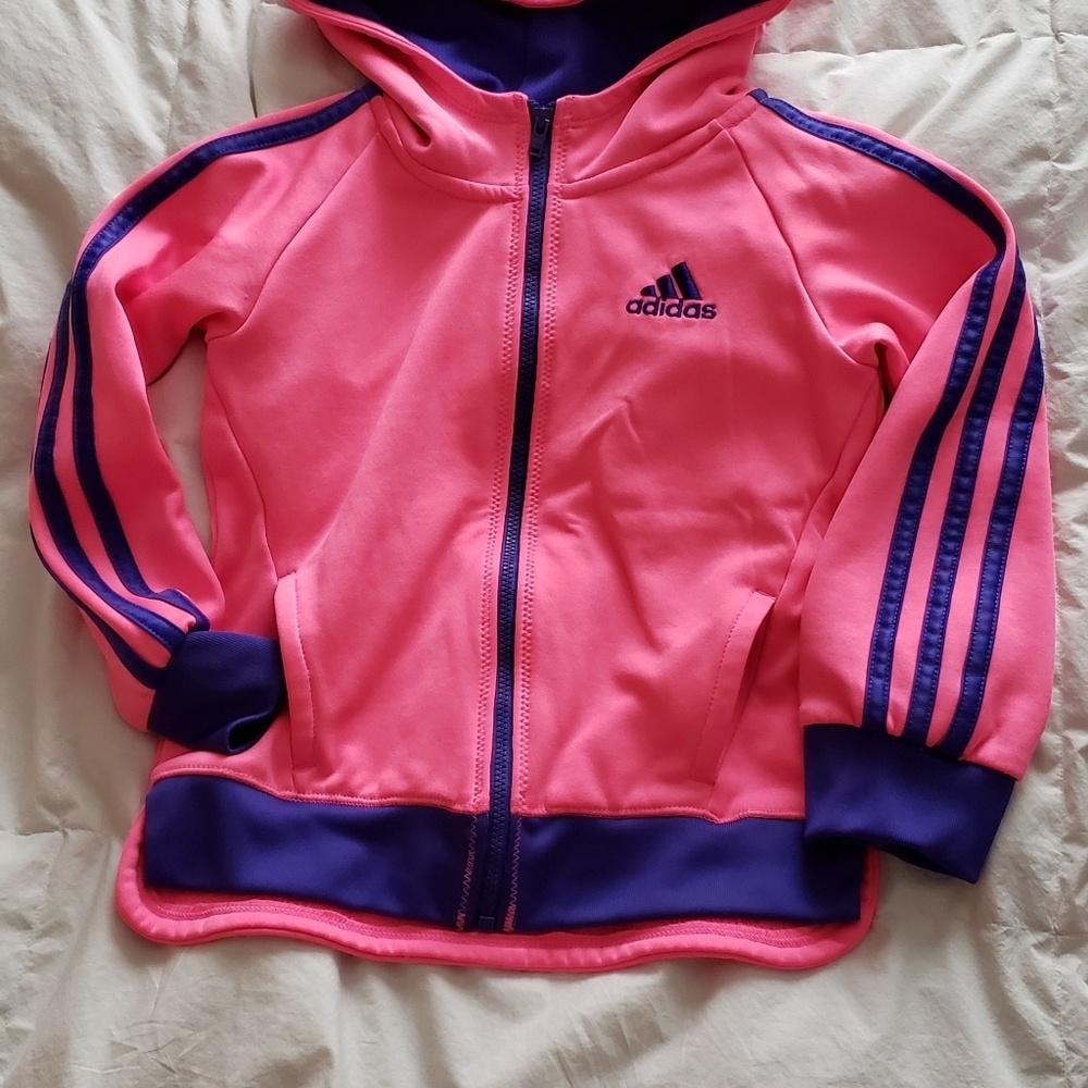 Girls Adidas Zip-up Hoodie / Pant Set
